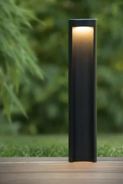 Borne extérieur COMBO en aluminium avec LED intégré - Noir - Lucide