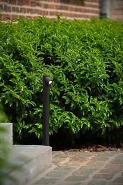 Borne extérieur IBAMBA en aluminium avec LED intégré - Noir - Lucide