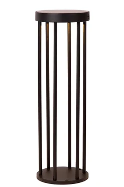 Borne extérieur JACKSON en aluminium avec LED intégré - Noir - Lucide