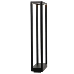 Borne extérieur NARVIK en aluminium avec LED intégré - Noir - Lucide