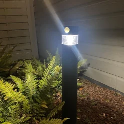 Borne extérieur solaire Orion Lumihome IP44 70/150lm l.7,6 x H.50 x P.9,8 cm