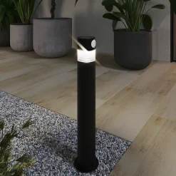 Borne extérieur solaire Orion Lumihome IP44 70/150lm l.7,6 x H.50 x P.9,8 cm