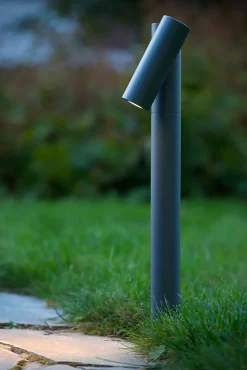 Borne extérieur TATUM en aluminium avec LED intégré - Anthracite - Lucide