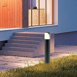 Borne extérieure E27 IP44 23W en Aluminium Gris