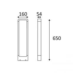 Borne extérieure LUXI 54 Indigo - 7W - 750Lm - 3000K - IP54 - Anthracite