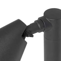 Borne extérieure moderne noire 60 cm IP44 orientable - Ciara