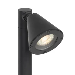 Borne extérieure moderne noire 60 cm IP44 orientable - Ciara