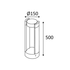 Borne extérieure orientable Seto Indigo - 10W - 4000K - 970Lm - IP65 - Anthracite