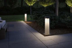 Borne lumineuse LED Concrea IP65 450mm 3000K 6,8W 200lm 230V Grès noir Béton