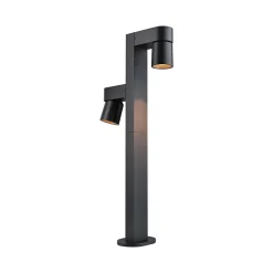Borne lumineuse LED Kimu favorable aux insectes IP44 cylindrique 822mm 2200K 2x7,8W 2x500lm 230V 70 Anthracite Aluminium