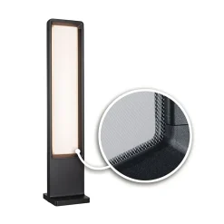 Borne lumineuse LED Reana IP44 carré 832mm 3000K 2x4W 2x240lm 230V Anthracite Métal