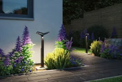 Borne lumineuse LED Smart Home Zigbee 3.0 Alara Détecteur de mouvement crépusculaire (IR) IP44 carré 665mm RGBW+ 10W 450lm 230V An