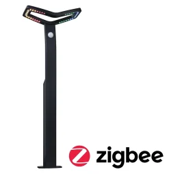 Borne lumineuse LED Smart Home Zigbee 3.0 Alara Détecteur de mouvement crépusculaire (IR) IP44 carré 665mm RGBW+ 10W 450lm 230V An