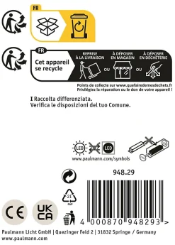 Borne lumineuse LED Zenera favorable aux insectes IP44 670mm 2200 - 3000K 10W 700lm 230V Anthracite Métal