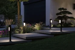 Borne lumineuse Tralia IP44 650mm max. 10W 230V Anthracite E27 Aluminium