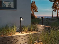 Borne lumineuse Trian IP44 rond 600mm max. 35W 230V Anthracite GU10 Aluminium