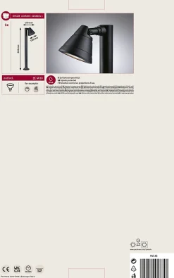 Borne lumineuse Trian IP44 rond 600mm max. 35W 230V Anthracite GU10 Aluminium