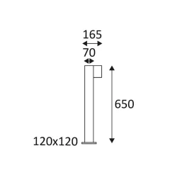 Borne Luxi 100 S P Indigo - 7W - 3000K - Anthracite