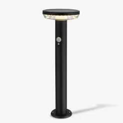 Borne Solaire 360 50CM - Éclairage Constant et Détection - Pour Jardin, Allée, Terrasse - Groupe DDC
