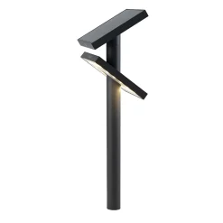 Borne solaire aluminium blanc chaud HELIOSTEPPER H47cm