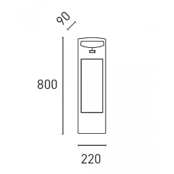 Borne solaire de jardin 2x10W LED 80 cm Double éclairage extérieur puissant autonome