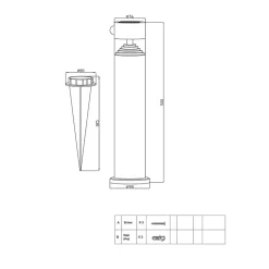 Borne solaire forte clarté en inox avec détecteur de présence- Hauteur 50cm- à planter ou à fixer- 8 LED SMD blanche- 150 Lumens