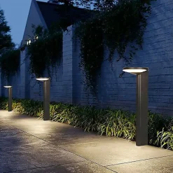 Borne Solaire LED Extérieure 80 cm 28 W 350 Lumens Détecteur Crépusculaire