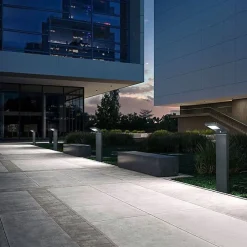 Borne Solaire LED Jardin 80 cm 300 Lumens Détecteur de Mouvement et Capteur Crépusculaire