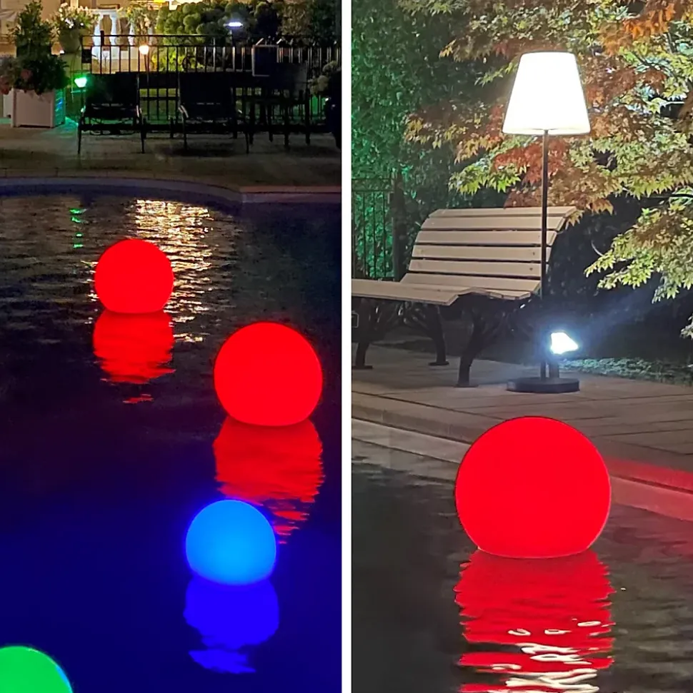 Boule Solaire Multicolore D40CM pour Jardin ou Piscine - 16 Couleurs - Groupe DDC