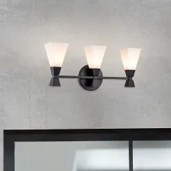 Bowtie Applique Murale à 3 Lumières Noir mat