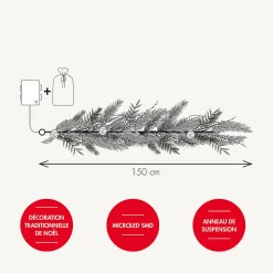 Branche lumineuse baies rouges - Chromex