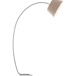 BROK Lampadaire 1L taupe E27 60W - béton/métal/textile - ampoule non incluse