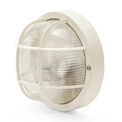 BUBBLE: hublot rond en verre et plastique. E27 max 60W - Blanc