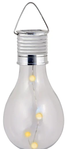 BULB LIGHT: lampe solaire 4 mini LED. Forme ampoule