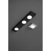 Button - Plafonnier LED 3xGX53 max 15W, Rectangulaire 60x10 cm, Métal peint, IP20 - Perenz - Aluminium