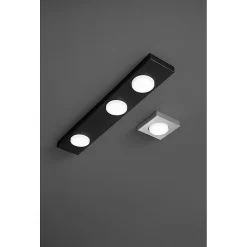Button - Plafonnier LED 3xGX53 max 15W, Rectangulaire 60x10 cm, Métal peint, IP20 - Perenz - Aluminium