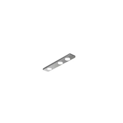 Button - Plafonnier LED 3xGX53 max 15W, Rectangulaire 60x10 cm, Métal peint, IP20 - Perenz - Aluminium