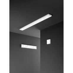 Button - Plafonnier LED 3xGX53 max 15W, Rectangulaire 60x10 cm, Métal peint, IP20 - Perenz - Blanc