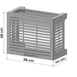 Cache climatiseur pour climatiseur LINEAR M Blanc en aluminium L86xP44xH68 cm