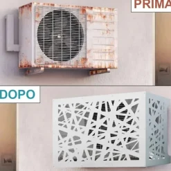 Cache climatiseur pour climatiseur ARTIST M Blanc en aluminium L86xP44xH68 cm