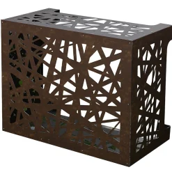 Cache climatiseur pour climatiseur ARTIST Marron bronze Aluminium Corten L86xP44xH68 cm