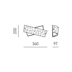 Camilla - Applique argentée 2XE14 max 2X28W IP20 - Applique murale LED 34x20cm