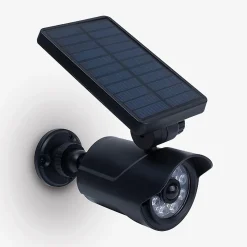 Caméra Factice Solaire Noire avec Détecteur de Mouvement - Fausse Caméra Anti Intrusion - Groupe DDC