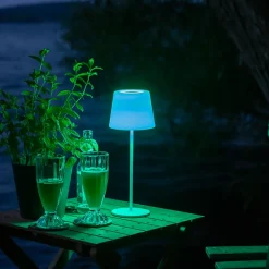 CAPPO Lampe à poser extérieure LED 2,5W 190m 3000K - blanc - changement de couleurs RGB - dimmable - rechargeable câble USB