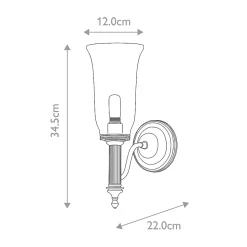Carroll 1 lumière - Chrome poli
