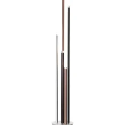 CEMBALO Lampadaire aluminium/noir/marron/café LED intégrée 22W - 2200lm / 3000K / dimmable - métal/acrylique - ampoule incluse