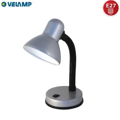CHARLESTON: Lampe de bureau avec culot E27, silver