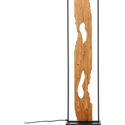 CHAUMONT Lampadaire LED noir/bois LED intégrée 20W - 2300lm / 3000K - aluminium/métal/bois - ampoule incluse