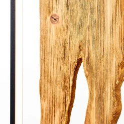 CHAUMONT Lampadaire LED noir/bois LED intégrée 20W - 2300lm / 3000K - aluminium/métal/bois - ampoule incluse