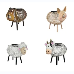 CHIEN SOLAIRE MÉTAL H18CM - 7 Lumens